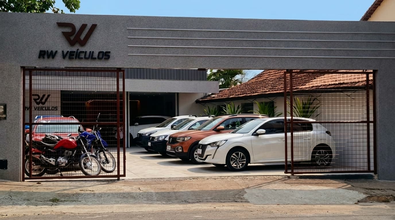 RW Veículos - Fachada da loja
